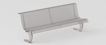 Luxury Bench "Luxe" in AISI 304 Stainless Steel by DIMCAR