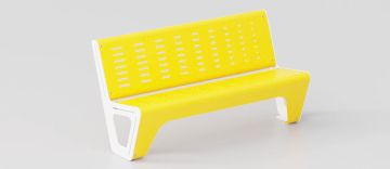 Modern Steel Bench "Colly" with Anatomical Design by DIMCAR