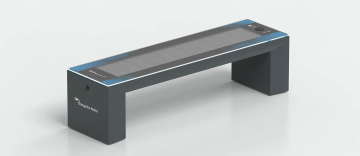 Smart Bench "Rays" with Solar, USB, and Wireless Charging by DIMCAR