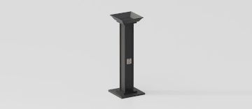 Square Freestanding Steel Ashtray "Eliseo" by DIMCAR