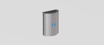 Wall-Mounted Ashtray "Fumy" in Galvanized Steel by DIMCAR