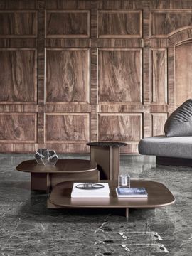 POLYURA - Round wood and glass coffee table by Ditre Italia - view 4