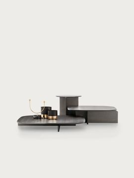 POLYURA - Round wood and glass coffee table by Ditre Italia - view 7