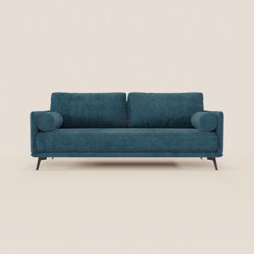 Basalto Divano lineare 2 o 3 posti con seduta unica e base in metallo in tessuto smacchiabile T31 by Divani Store