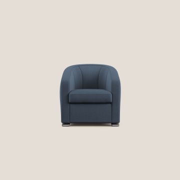 Cloe armchair in fabric stain-resistant with acqua QuickClean by Divani Store