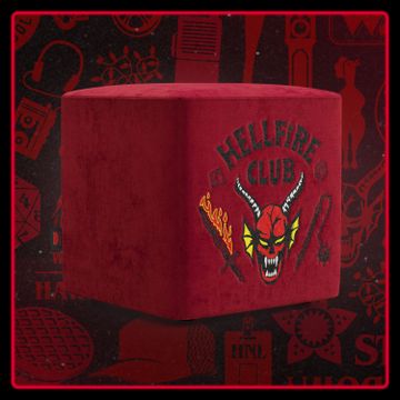 Cube pouf Hellfire club Stranger Things Edition l'icona che diventa design by Divani Store
