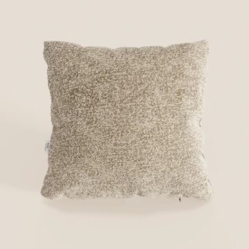 Magnolia cushion available in various colours made in pregiato bouclé mélange soft and strutturato T29. by Divani Store