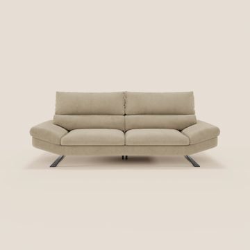 Eclipse Divano dal design moderno 2 e 3 posti con schienali traslanti - piedini alti in elegante microfibra smacchiabile T11 by Divani Store