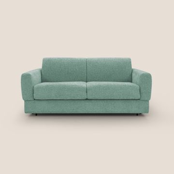 Happy sofa bed double with mattress h18 cm in fabric water-repellent by Divani Store