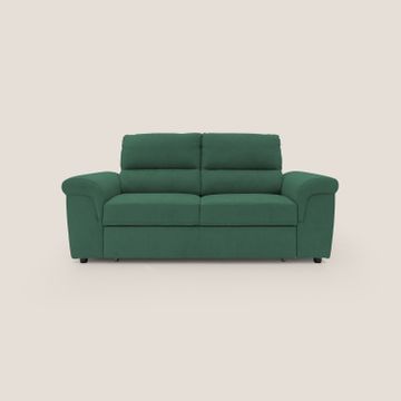 Minerva sofa with pouf pull-out footstool in fabric soft water-repellent by Divani Store