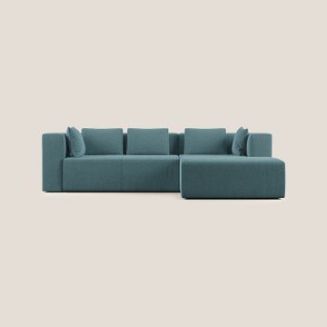 Nettuno sofa corner modular in soft fabric bouclè by Divani Store
