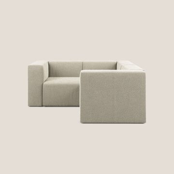 Nettuno sofa corner reversibile and modular modular in soft fabric bouclè by Divani Store