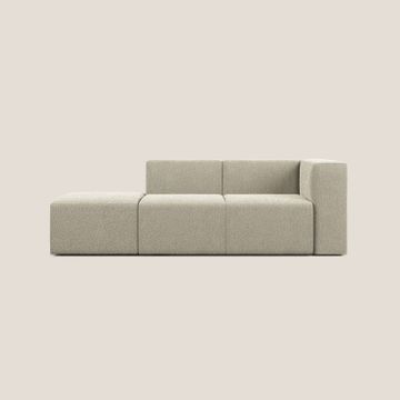 Nettuno sofa lineare modular and modular in soft fabric bouclè by Divani Store