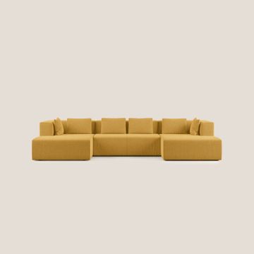 Nettuno sofa panoramico in soft fabric bouclè by Divani Store