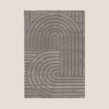 Zefira rug with motivo a rilievo grigio water-repellent by Divani Store