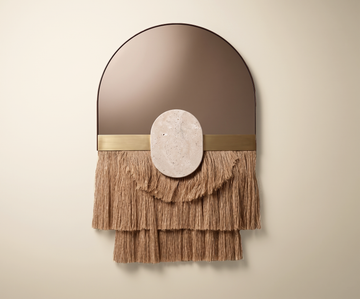 souk ecru linen mirror by DOOQ