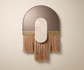 souk ecru shell mirror by DOOQ