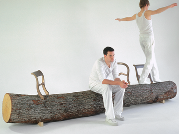 Tree-trunk bench by Droog - view 3