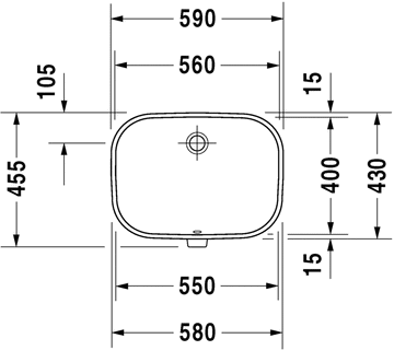 D-Code Built-in basin by Duravit - view 4