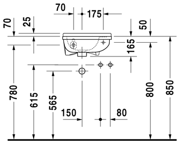 Starck 3 Hand basin by Duravit - view 5