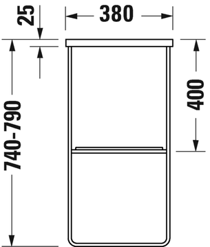 DuraSquare Metal console by Duravit - view 6