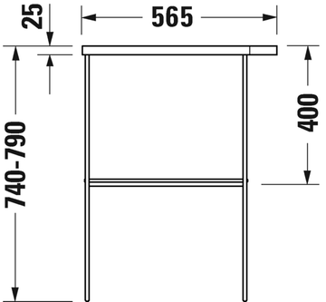 DuraSquare Metal console by Duravit - view 7