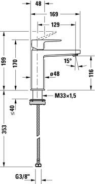 Manhattan single lever basin mixer M by Duravit - view 9