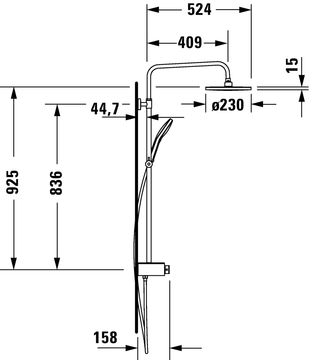 Shower Systems Shower system Shelf 1050 by Duravit - view 9
