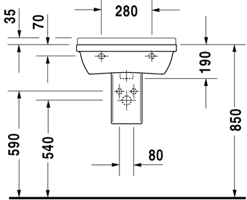 Starck 3 Washbasin by Duravit - view 6
