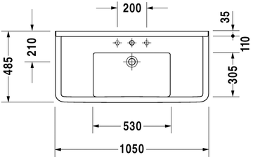 Starck 3 Washbasin by Duravit - view 4