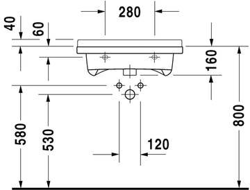 Starck 3 Washbasin Vital by Duravit - view 7