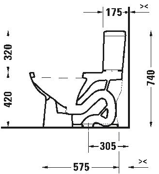 D-Code One-piece toilet by Duravit - view 9