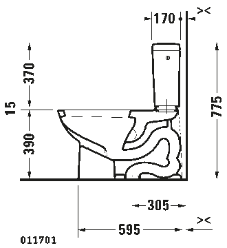 D-Code Two-piece toilet by Duravit - view 9