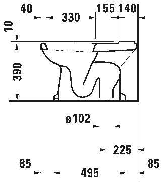 1930 Series Toilet close-coupled by Duravit - view 3