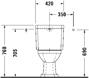 1930 Series Toilet close-coupled by Duravit - view 4