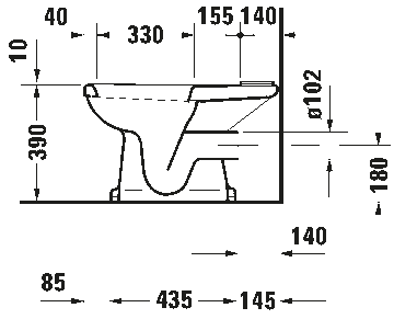 1930 Series Toilet close-coupled by Duravit - view 3