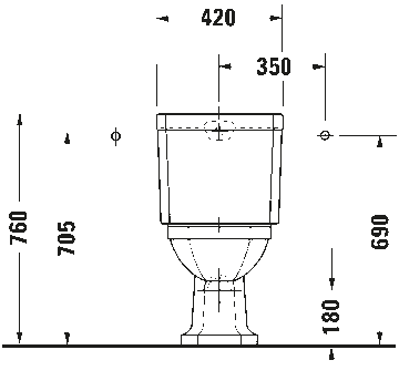 1930 Series Toilet close-coupled by Duravit - view 4