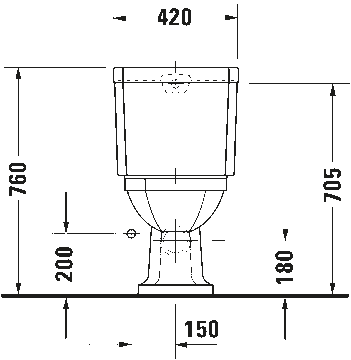 1930 Series Toilet close-coupled by Duravit - view 5