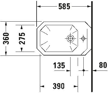 1930 Series Wall-mounted bidet by Duravit - view 3