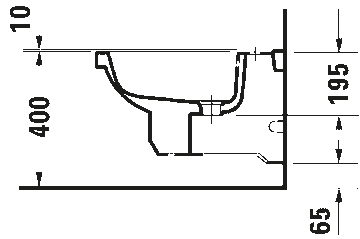 1930 Series Wall-mounted bidet by Duravit - view 4