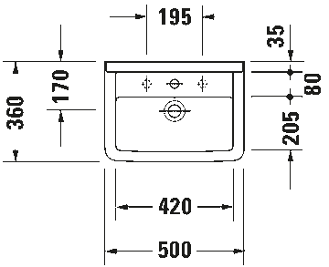 Starck 3 Washbasin by Duravit - view 9
