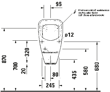 Universal Electronic urinal Utronic by Duravit - view 9