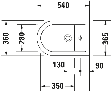 Starck 3 Wall-mounted bidet by Duravit - view 6