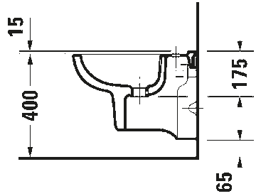 D-Code Wall-mounted bidet Compact by Duravit - view 5