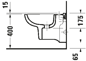 D-Code Wall-mounted bidet Compact by Duravit - view 8