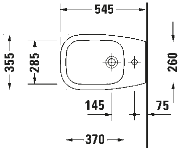 D-Code Wall-mounted bidet by Duravit - view 4