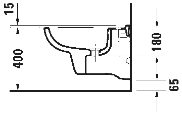 D-Code Wall-mounted bidet by Duravit - view 5
