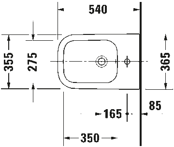 Happy D.2 Wall-mounted bidet by Duravit - view 7
