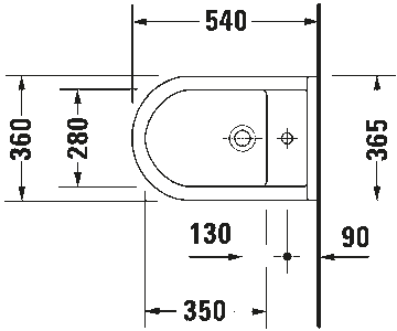 Starck 3 Wall-mounted bidet by Duravit - view 7