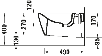 Viu Wall-mounted bidet by Duravit - view 4